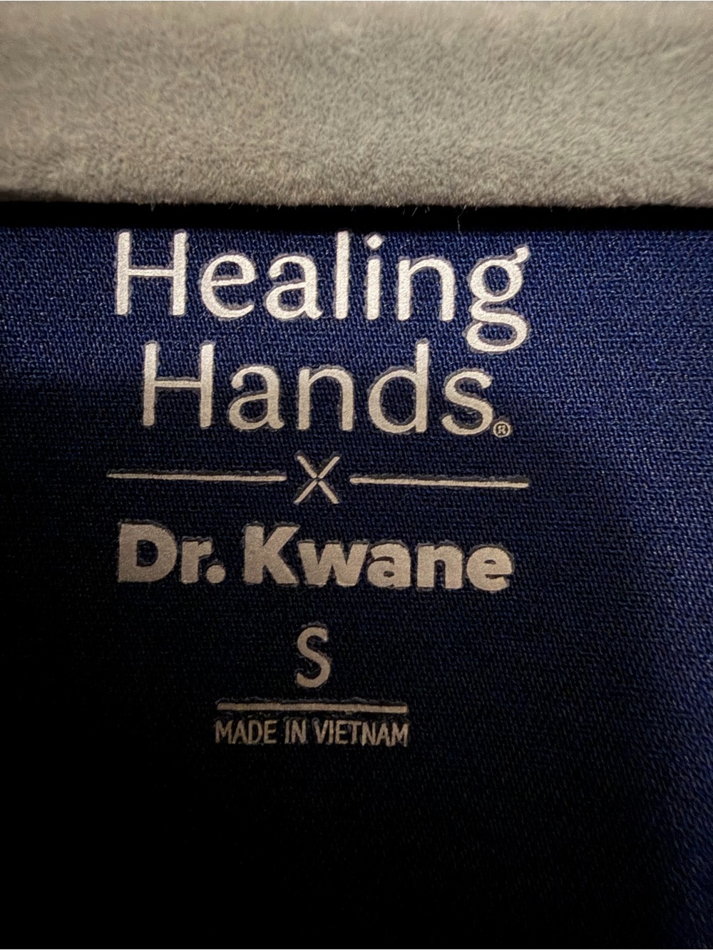 Healing Hands Navy Scrub Top - Short Sleeve - Picture 6 of 10
